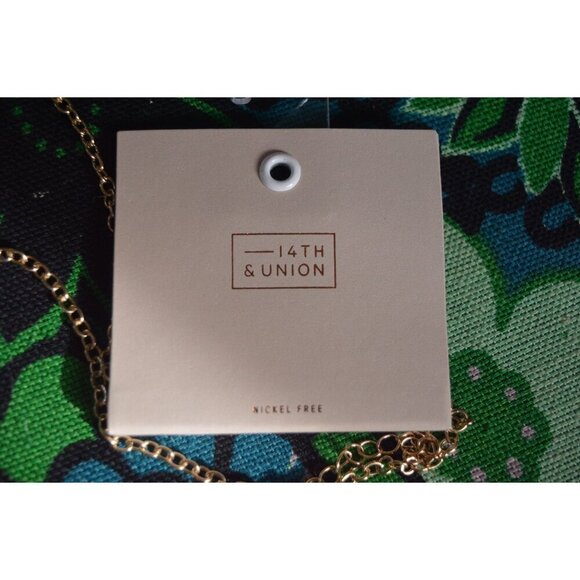 14th & Union Gold-Tone Chain Necklace With Faceted Stones - Picture 3 of 10